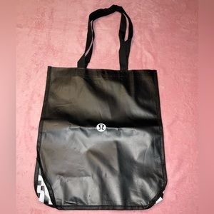 Lululemon Reusable Shopping Tote Bag 16x14 Black/White